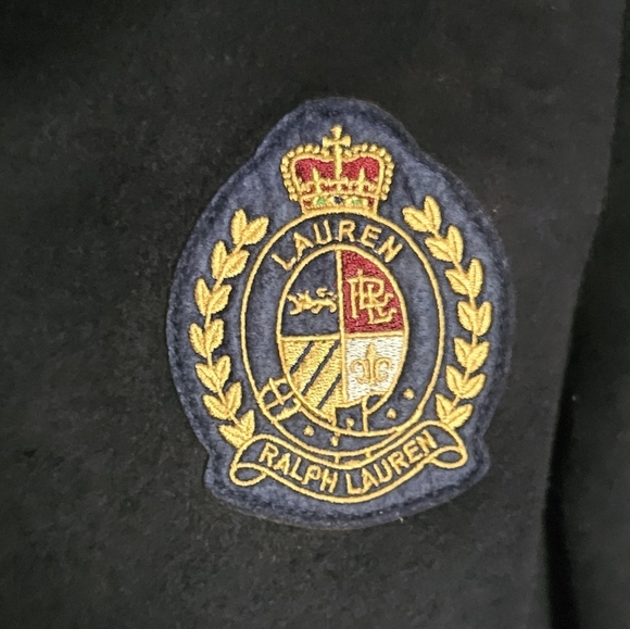 Ralph Lauren Alecia Regal Navy Coat Gold Crest Size 14 - Picture 5 of 11